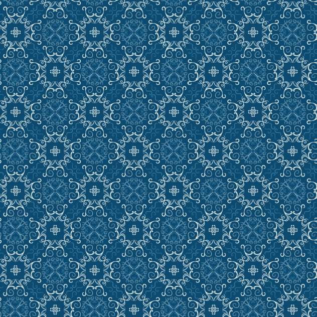 European Pattern blue