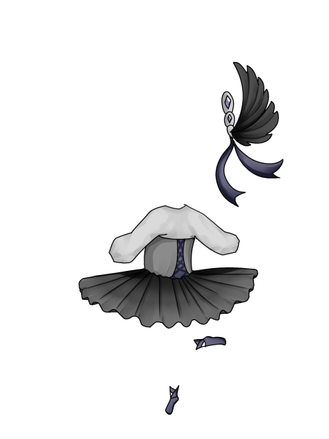 IBM3422 chibi black swan ballet costume