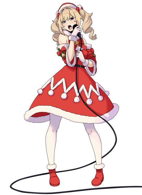 (genshin impact) Barbara (Santa costume)