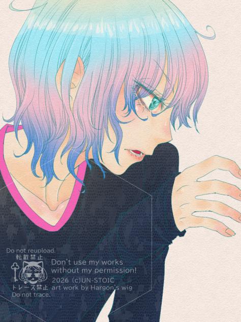 派手髪の落書きだよ🖌️