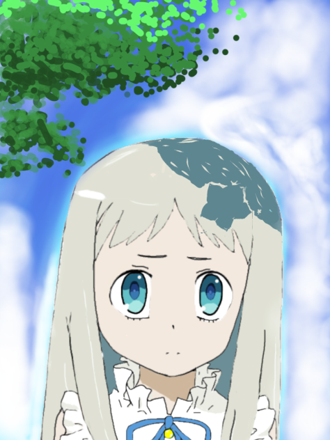あの花の落書きをアレンジ
