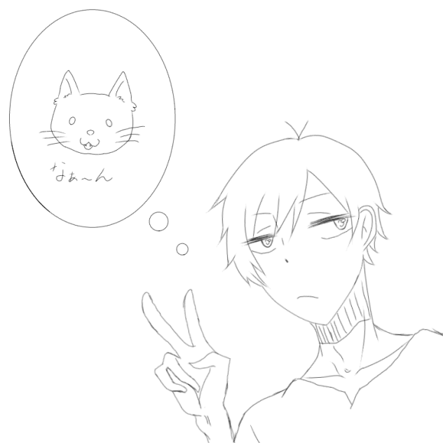 猫のことしか頭にない一松  塗ってください！