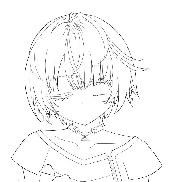 メロすぎ眠雲の線画
