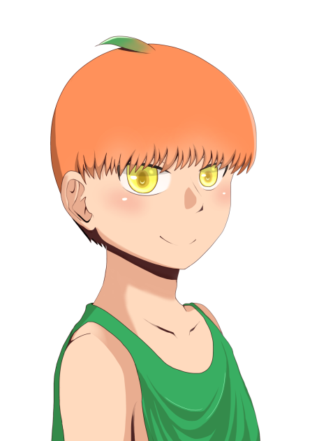 みかん頭の男の子