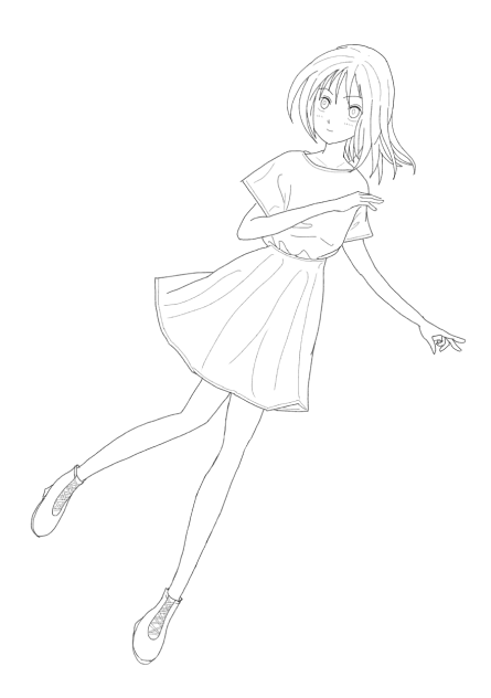 小走りの女子