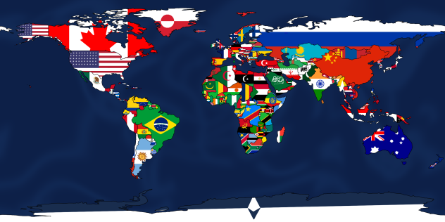 Flag Map of the World - ibisPaint