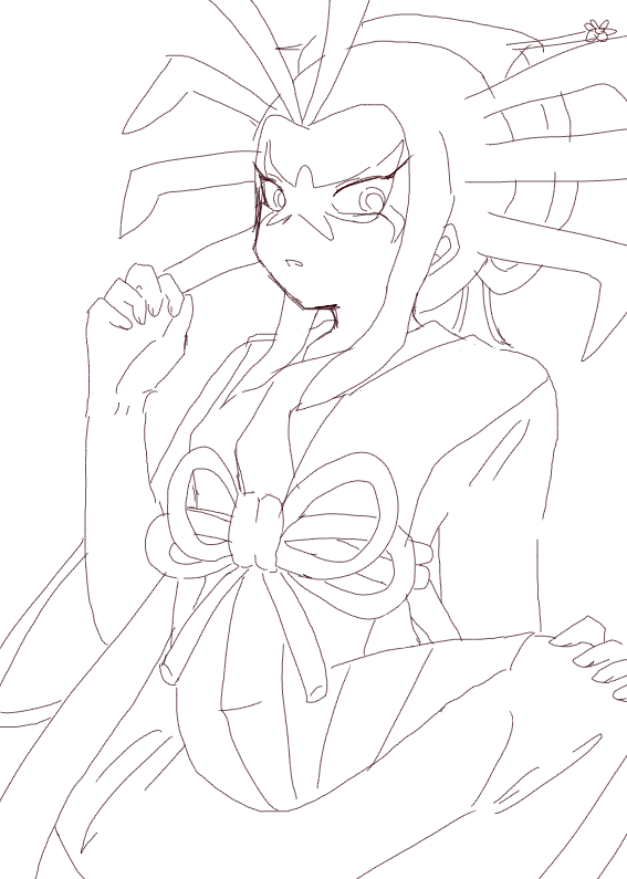 土蜘蛛さん女体化 Ibispaint