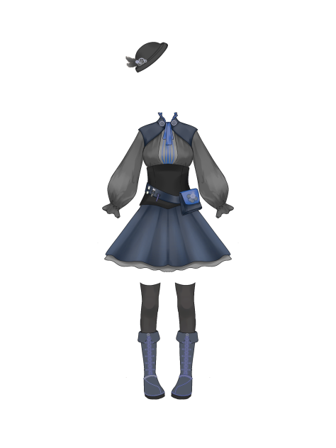 IBM3627 steampunk inspired dress2