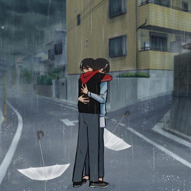 Taufantober. Pelukan dalam hujan2