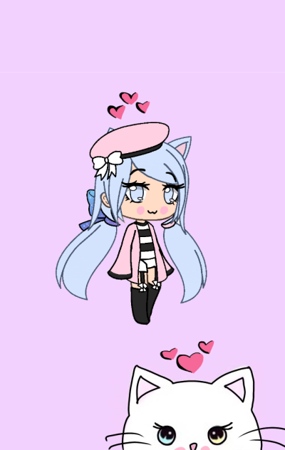 Kawaii cute edit of Gacha me with a cat!