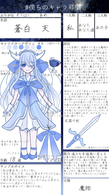 僕らのキャラ募集