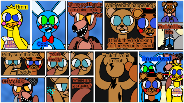 Blinded animatronics p2. FNaF fan comic
