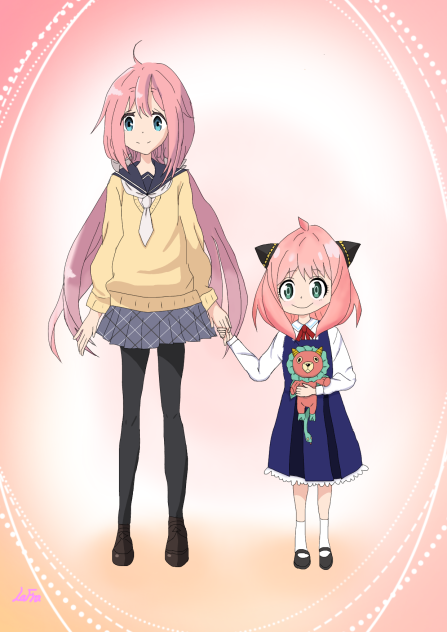 ピンク髪　コラボ♪