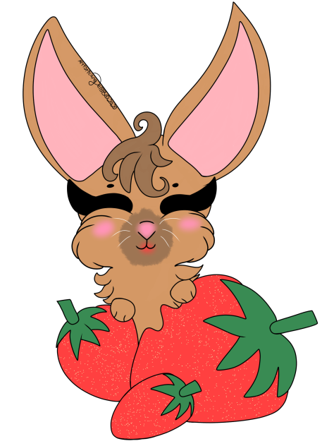 Bunny With Strawberries -