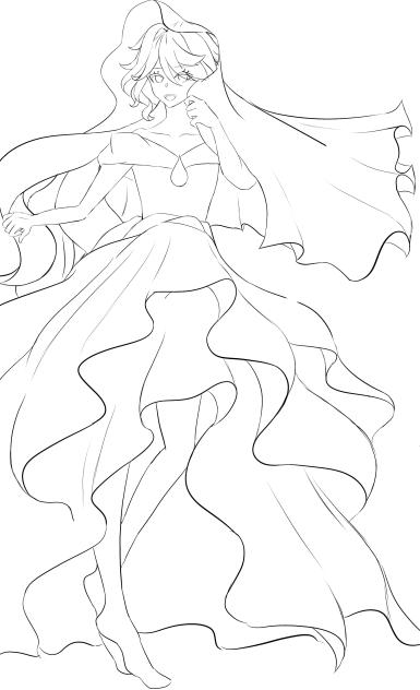 フリーナ　線画