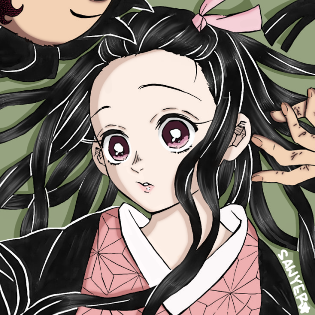Nezuko Manga Coloring