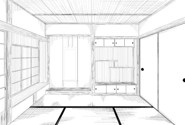 背景れんしう　和室