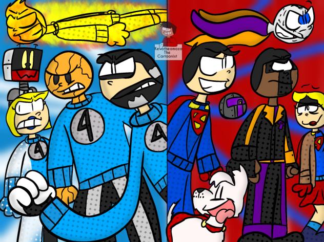 Superman and the fantastic four