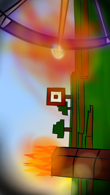 Dibujando - Minecraft Fire Arrow - ibisPaint