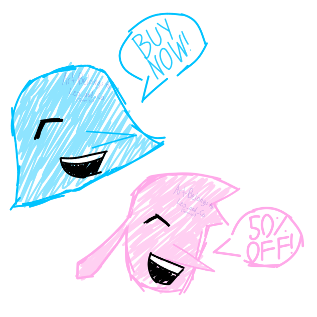 Blue and Pink Addison's from Deltarune C