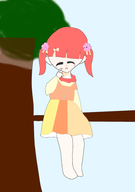 木の上で