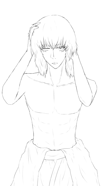 線画【塗ってもいいのよ】