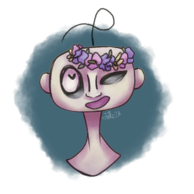 Clarice with a flower crown