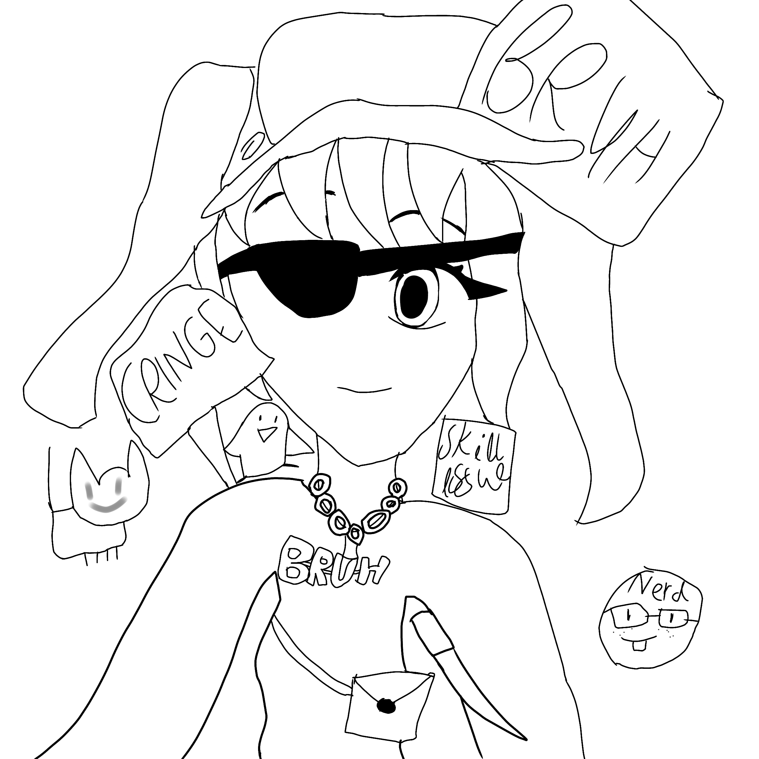 goofy ahh colouring page - ibisPaint