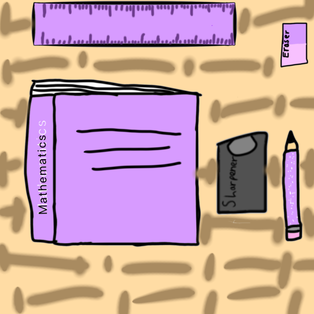 School supplies (purple edition)
