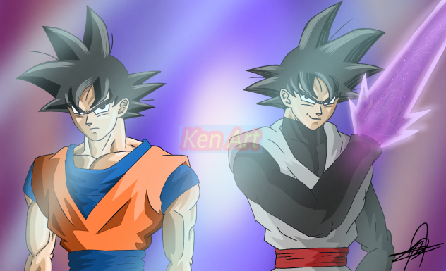 Goku and Black Goku