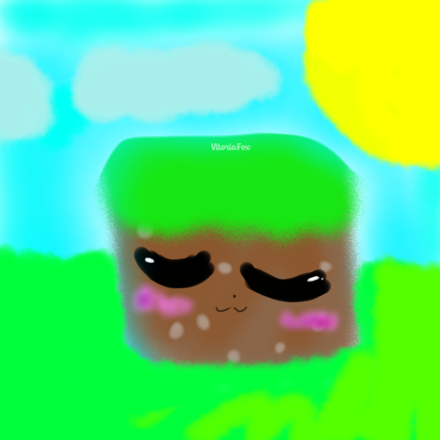 Kawaii Grass Block ibisPaint