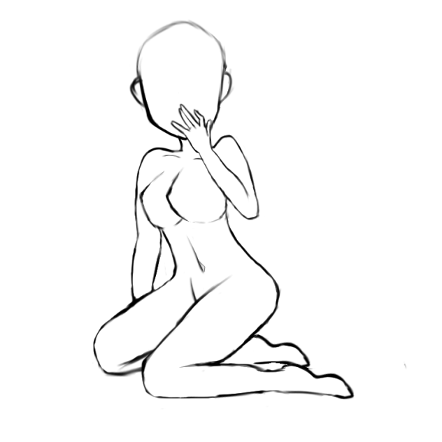 ラクガキ  絵が下手な奴が裸っぽいの描くとこうなる。