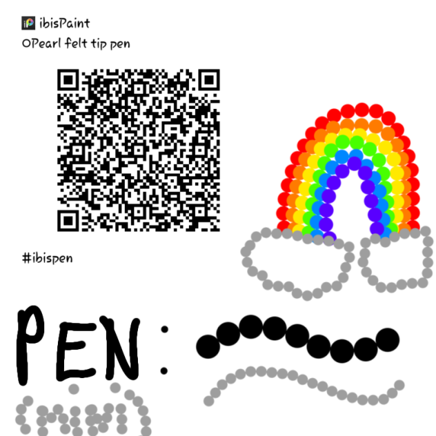 Pearl felt tip pen QR Code ibisPaint