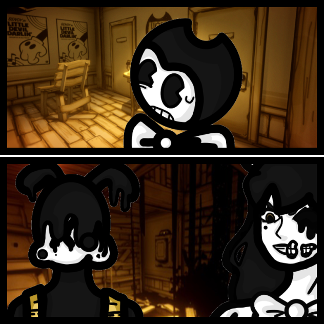 Bendy, Corrupted Boris,& Corrupted Alice