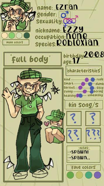Oc information sheet ;D