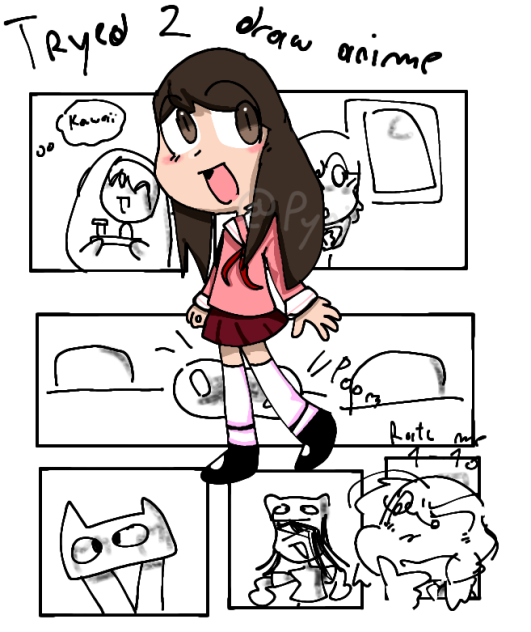 tried 2 draw anime