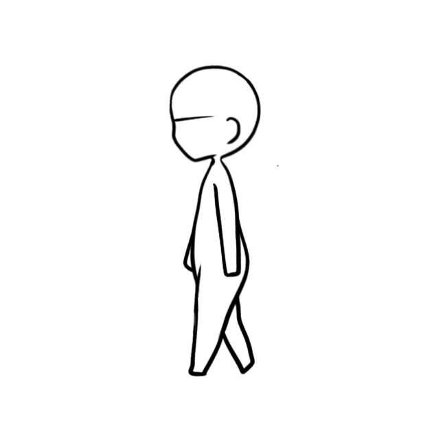 ミニキャラトレス　横　歩く