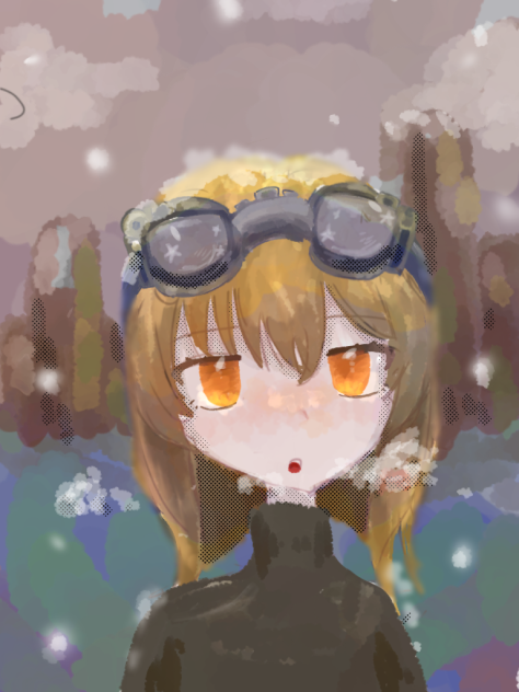 雪の中
