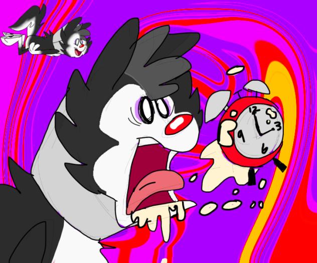 Dingus chokes out the clock ⏰ 💦🤪