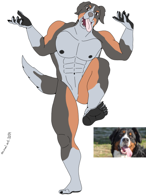 furry realist dog