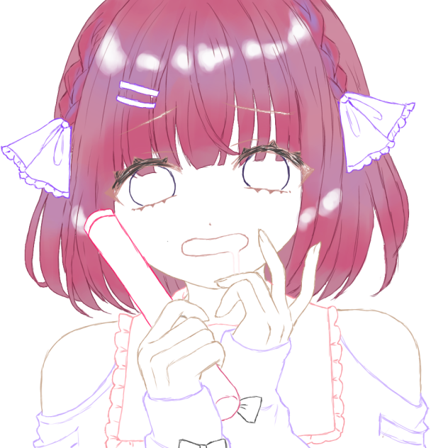 フリー線画塗ってみた！