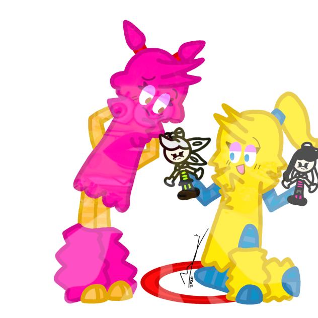 Hoola playing with the s.s plushies