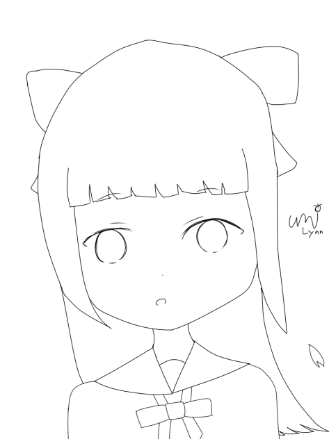 『夢の泉に雨は降りて 君を咲かす』線画