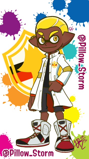 Splatoon colored roster Edging Jr