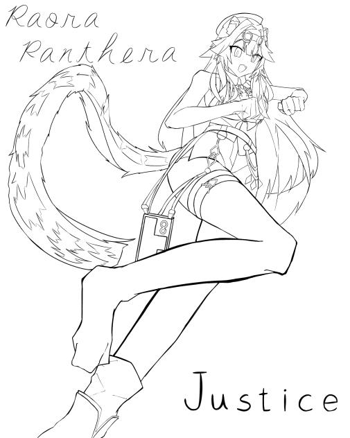 【hololive】ラオーラ・パンテーラ　Raora Panthera　線画！！