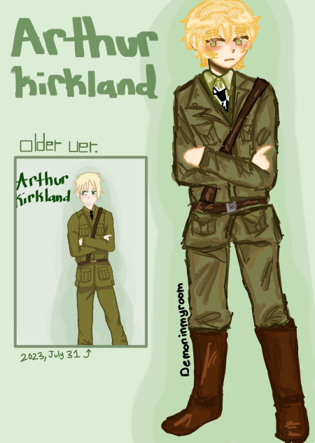 Arthur Kirkland drawing recreation!!