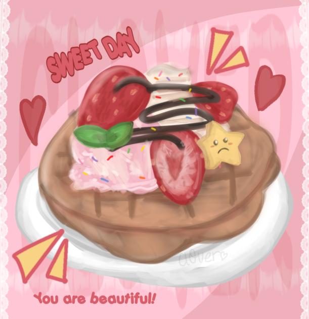 Waffle !! 🧇🍓🍦