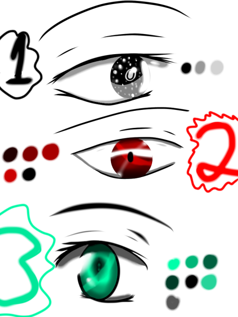 How to draw and color eyes - ibisPaint