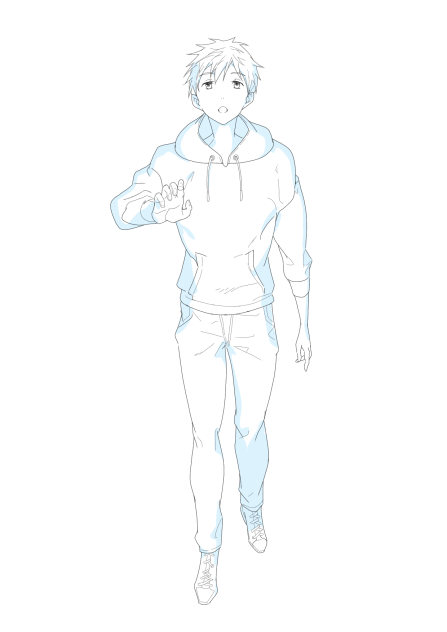 立ち絵  見上げる