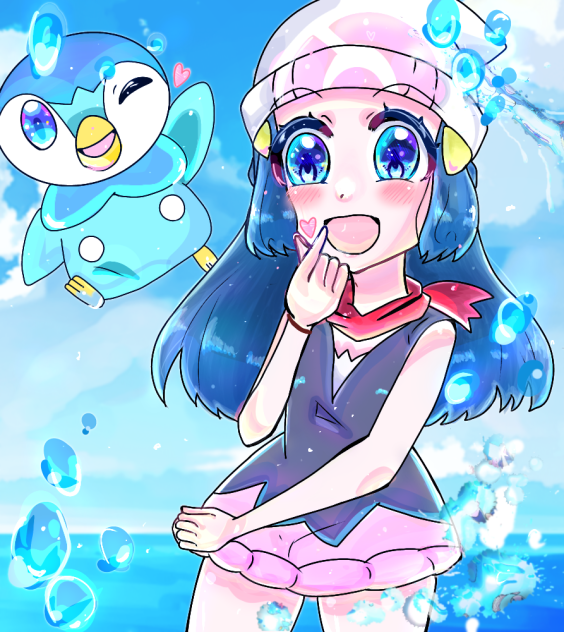 ヒカリとポッチャマ💧 - ibisPaint